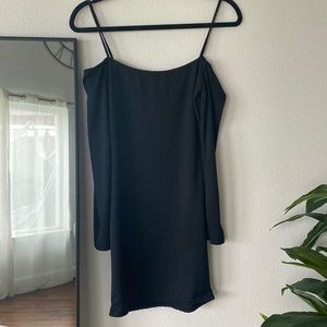 Off-Shoulder Long Sleeve Mini Dress